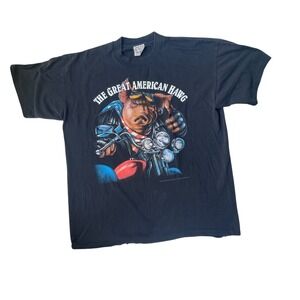 Vintage CMJ 90s Biker Tee XL‎ Made in USA